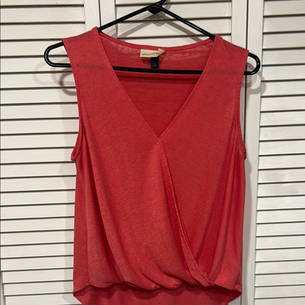 Universal Thread Coral Sleeveless Wrap Blouse